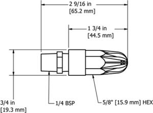 Super Air Nozzles 1101 Abmessungen / Dimensions
