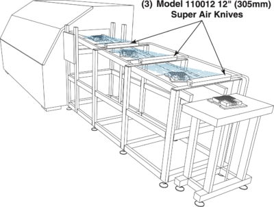 Das Super Air Knife ersetzt die Ventilatorkühlung